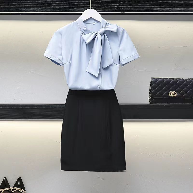 職業裝女套裝時尚美容院工作服正裝女空姐襯衫套裙前台工裝女夏季