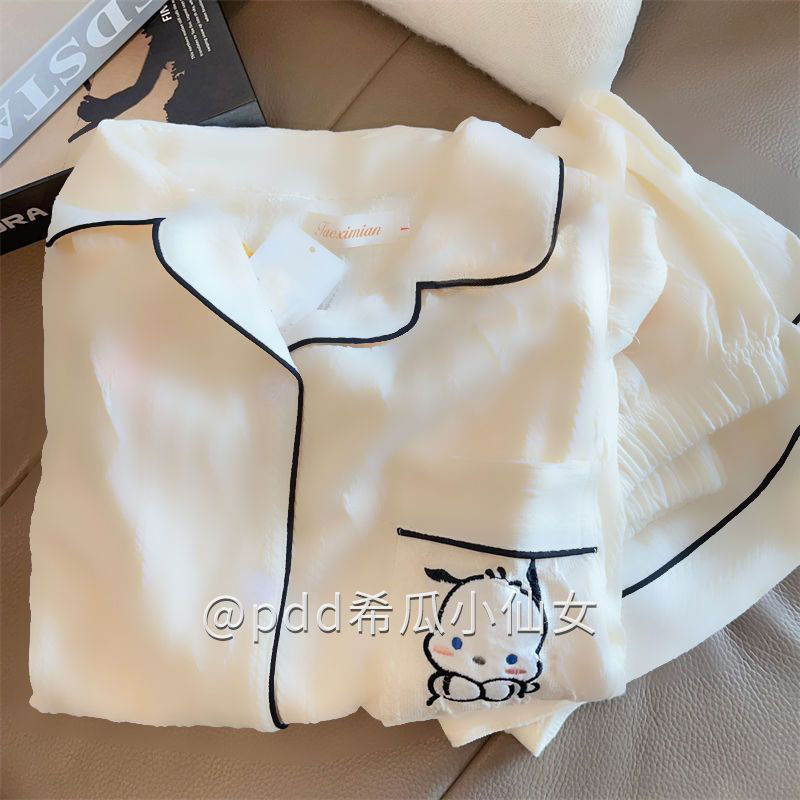ins風帕恰狗睡衣夏天女新款短袖卡通可愛學生宿舍居家服套裝外穿