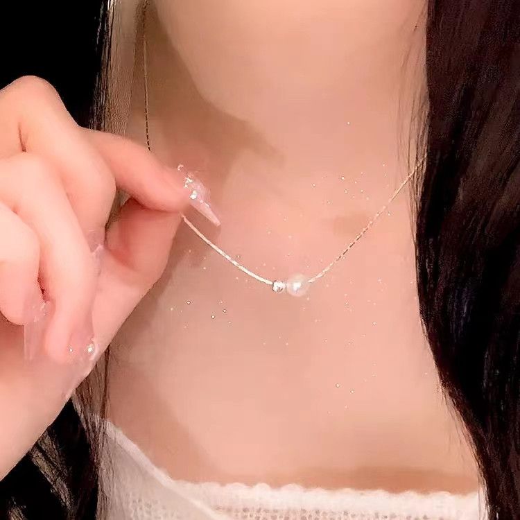 2025 New Hot-Selling Freshwater Pearl Necklace For Women, Simple Dress Versatile Super Fairy Sweet Temperament Round_voghion.com