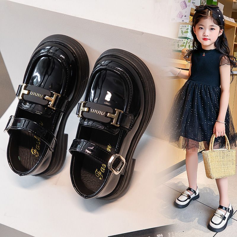 裘蓝朵女童小皮鞋2023夏季新款网红玛丽珍公主鞋儿童软底演出鞋子
