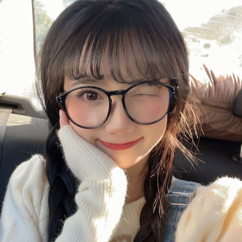 Ultra-light glasses frame for women without makeup, large-frame myopia glasses, can be equipped with Korean style face-shaping small glasses frames with degree astigmatism