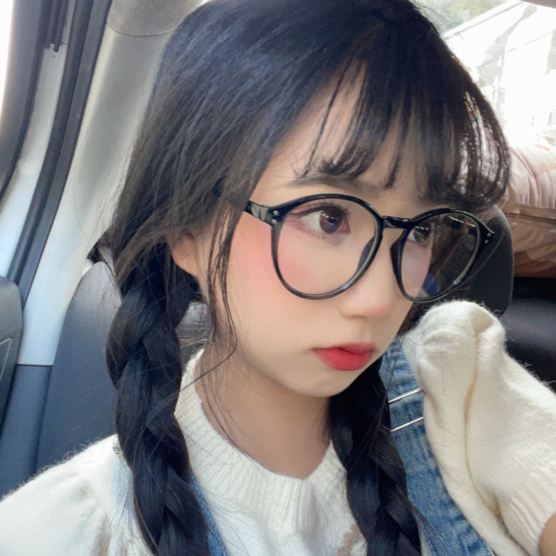 Ultra-light glasses frame for women without makeup, large-frame myopia glasses, can be equipped with Korean style face-shaping small glasses frames with degree astigmatism
