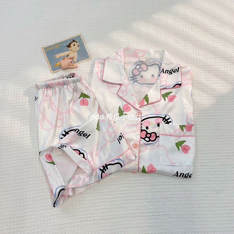 hellokitty貓睡衣女夏季天新款短袖ins風學生宿舍居家服套裝外穿