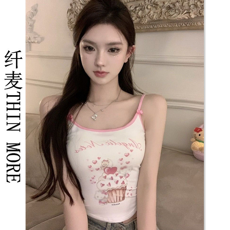 Fianmai THIN MORE Dopamine Outfits Unique and Chic Camisole Women's Outerwear Summer Hot Girl Sleeveless Top