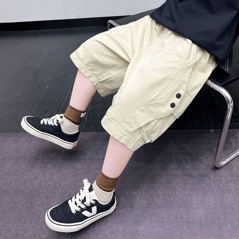 男童休闲短裤夏季中大童薄款五分裤儿童工装七分中裤男孩运动外穿