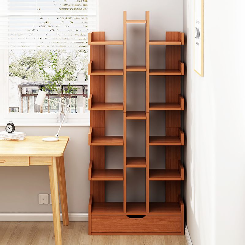 简易书架置物架落地客厅家用储物架子卧室靠墙树形收纳架小型书柜