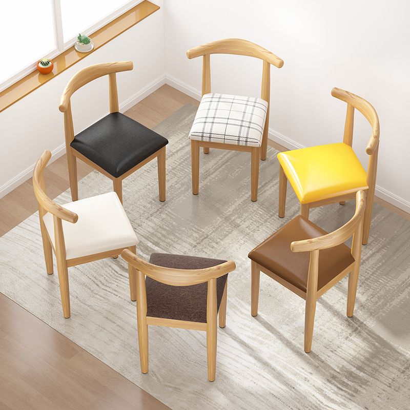 餐椅简约家用椅子靠背牛角椅子桌椅餐厅北欧仿实木椅椅牛角椅一把