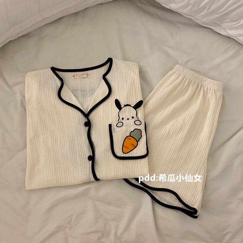 可愛帕恰狗睡衣女夏季新款短袖ins風日系卡通學生外穿夏天家居服