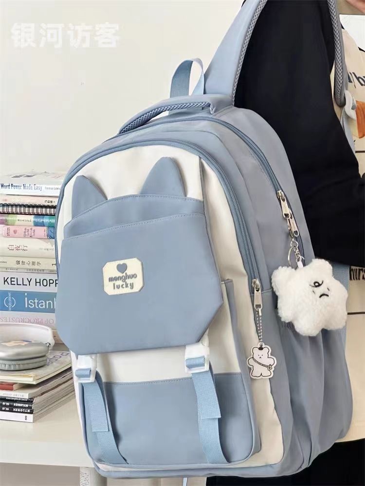 日系ins學院風書包女 韓版百搭初中生高中生少女雙肩包大容量背包