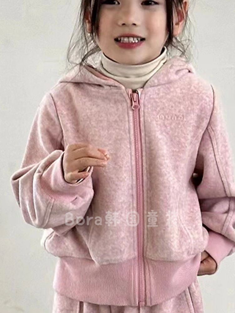韩国童装女童套装2023新款秋季儿童宝宝甜美洋气外套长裤两件套春