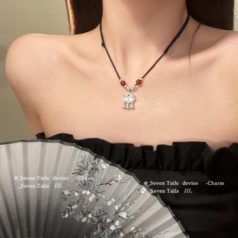 新中式平安鎖項鍊女復古國潮輕奢小眾2023新款爆款設計感百搭頸鏈