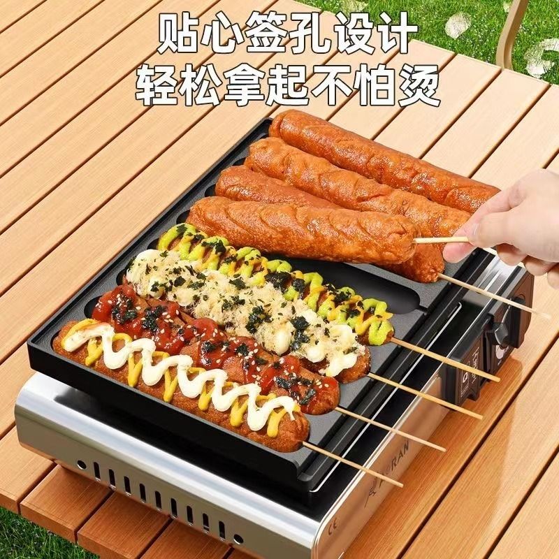 8管秘制烤肠机燃气烤香肠机面肠模板香肠模具烤盘烤盘商用摆地摊 图片 3