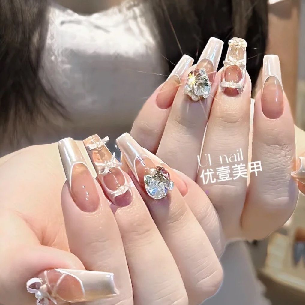 【Nail家】天鵝湖~芭蕾風舞鞋穿戴甲法式美甲高級華子名媛千金風