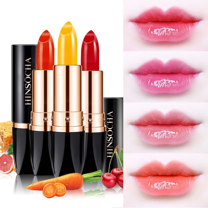 买一送一韩水仙胡萝卜素变色口红变色唇膏滋润不沾杯不掉色素颜