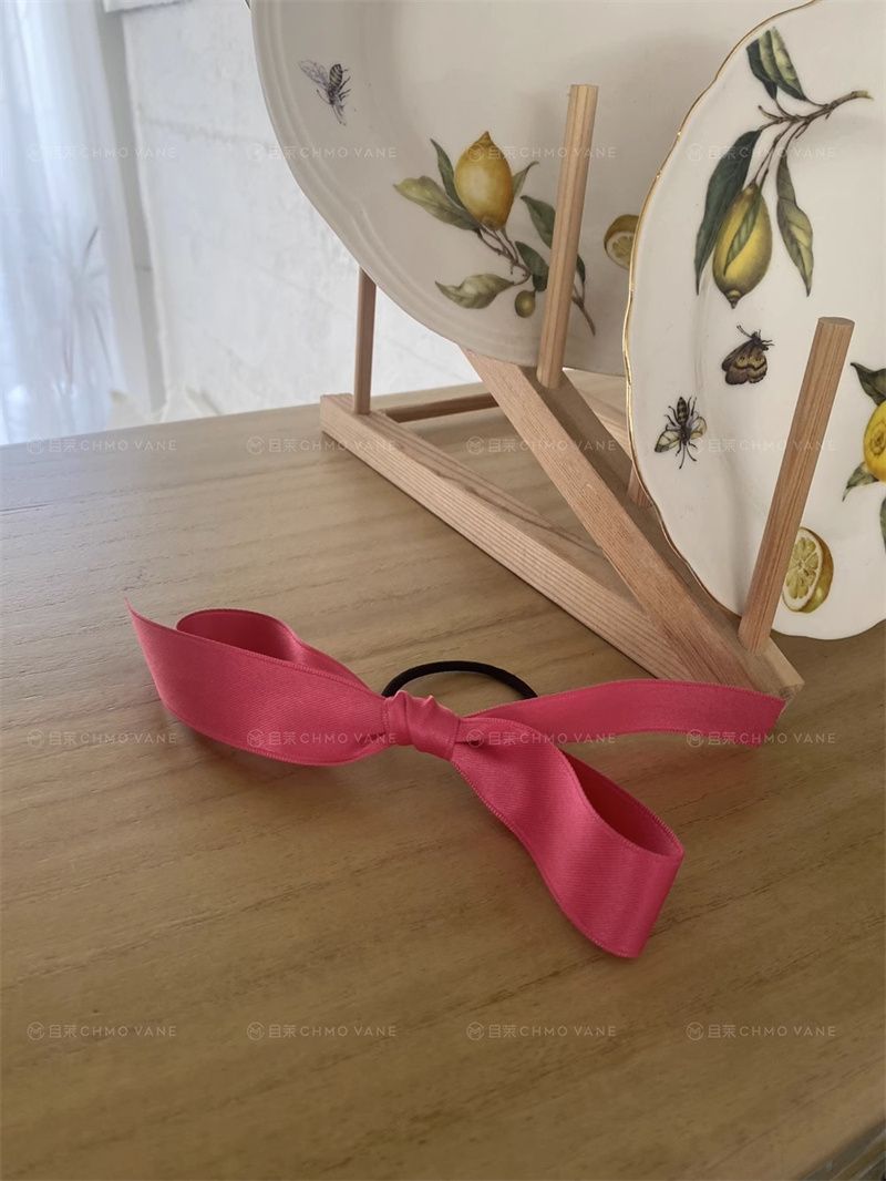 Responsible for the atmosphere ~ rose red hair rope bow hair tie hair rubber band ball hair headband hair accessories new style