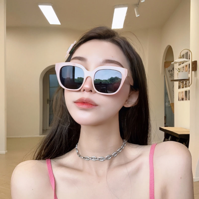 粉色墨鏡女2023新款韓版高級感蹦迪街拍ins潮防紫外線太陽鏡顯瘦