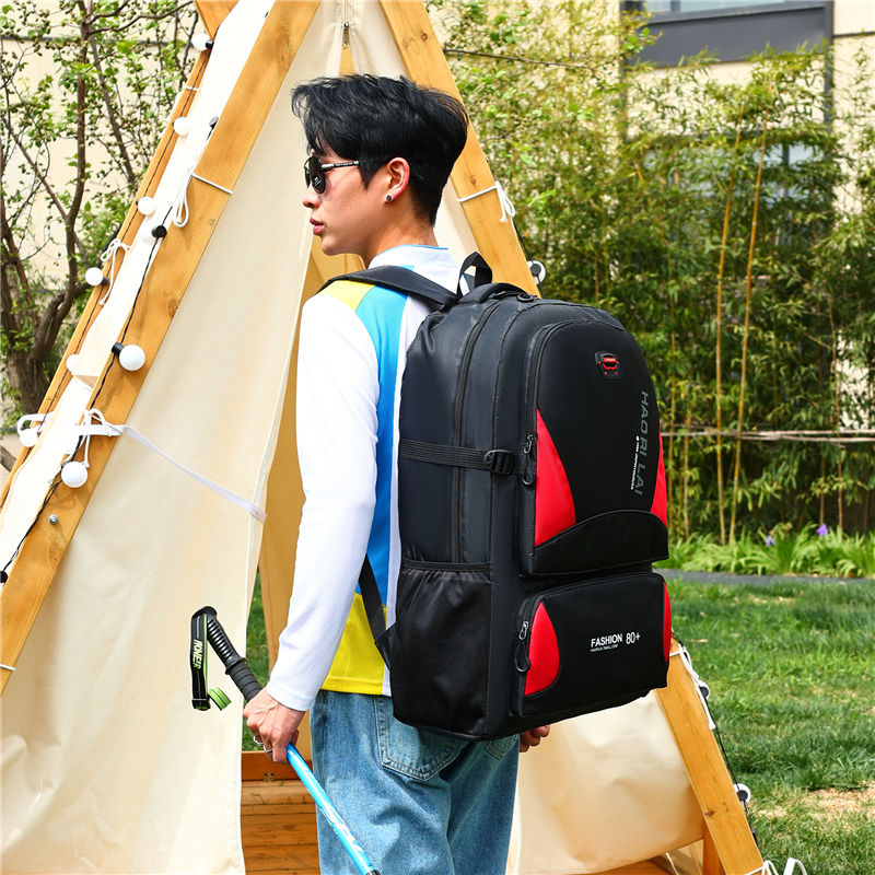 时尚潮流男士大容量双肩包休闲百搭学生电脑包户外旅行耐磨登山包
