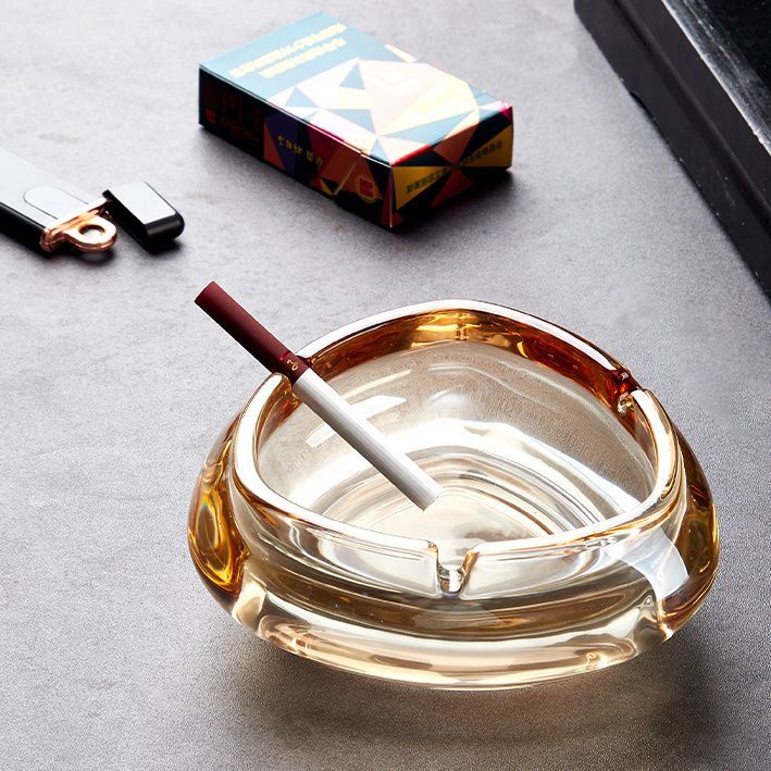 创意水晶玻璃烟灰缸 家用客厅欧式电镀个性时尚KTV酒吧商用烟灰缸