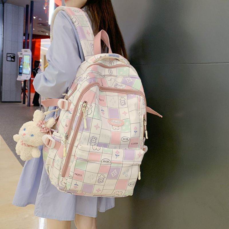 书包女小学生大容量可爱高颜值背包ins高中初中生外出旅行双肩包
