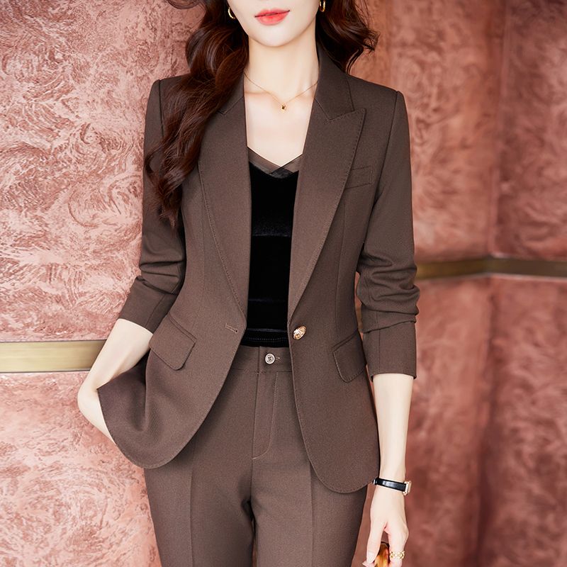 Business suit suit for women  autumn and winter new fashion temperament high-end women's suit jacket work clothes