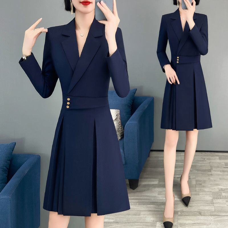 2023 new autumn suit dress women's high-end workwear temperament small casual formal wear waist high-end autumn