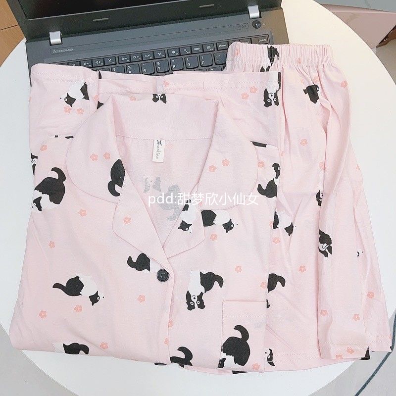 ins日系可愛小狗睡衣女夏季新款短袖卡通學生夏天家居服套裝外穿