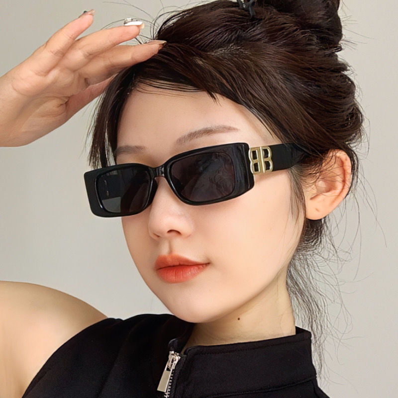 復古貓眼墨鏡女高級感辣妹風太陽鏡2023新款女方圓臉眼鏡防紫外線