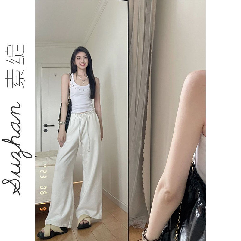莫代爾純色鏤空設計感工字外穿吊帶背心女夏季新款氣質顯瘦上衣服