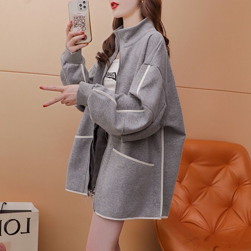 Spring and Autumn Style Young and Beautiful Trendy Coat Thin Ins Versatile Sweet Spicy Girl Casual Top Large Women's Wear