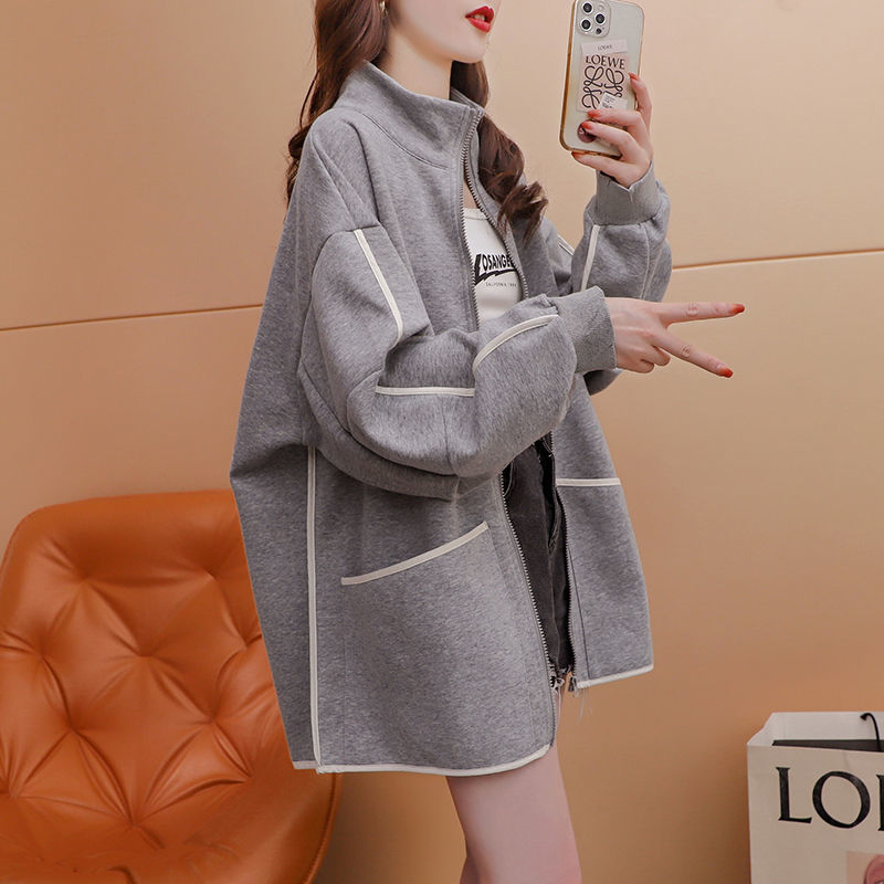 Spring and Autumn Style Young and Beautiful Trendy Coat Thin Ins Versatile Sweet Spicy Girl Casual Top Large Women's Wear