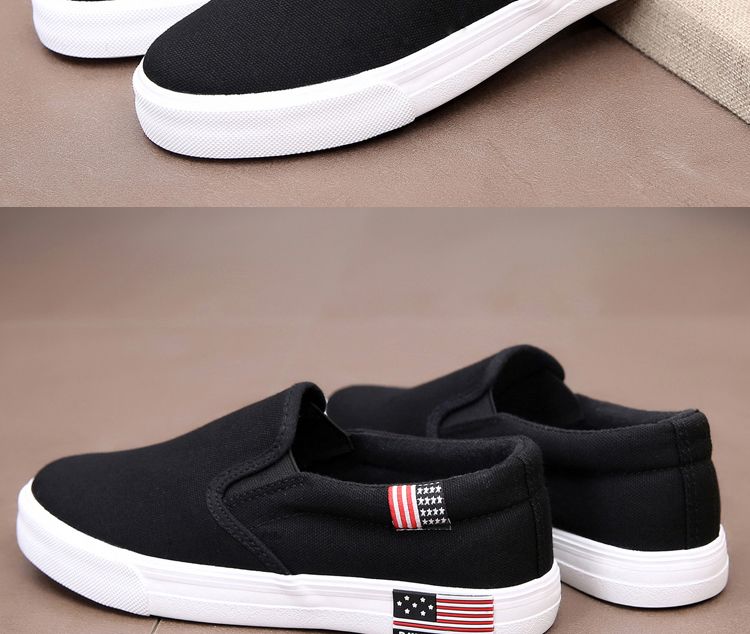 One foot canvas flat bottomed lazy shoes, old Beijing cloth shoes for women, and work casual_voghion.com
