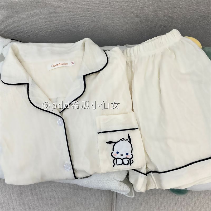 可愛帕恰狗睡衣女夏季天2023新款短袖ins學生宿舍居家服套裝外穿