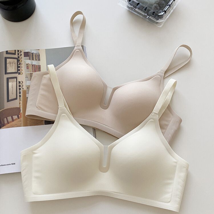 無痕內衣女薄款深V收副乳軟支撐防下垂無鋼圈小胸聚攏舒適文胸罩