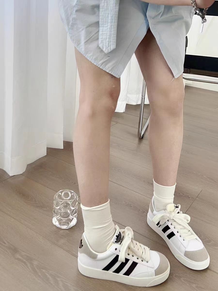 高顏值學院風女鞋小白鞋2023新款時尚運動休閒ins潮百搭厚底板鞋
