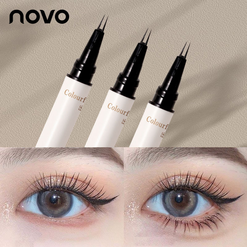 NOVO兩爪下睫毛眼線筆0.01mm極細頭雙爪眼線液筆防水新手臥蠶筆女