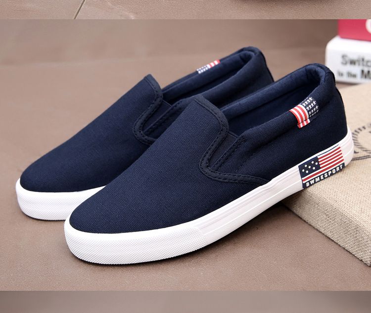 One foot canvas flat bottomed lazy shoes, old Beijing cloth shoes for women, and work casual_voghion.com