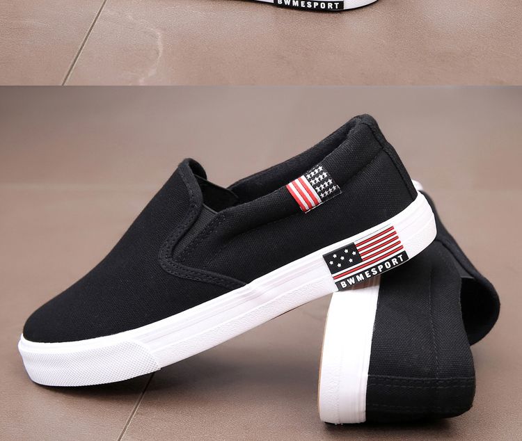 One foot canvas flat bottomed lazy shoes, old Beijing cloth shoes for women, and work casual_voghion.com