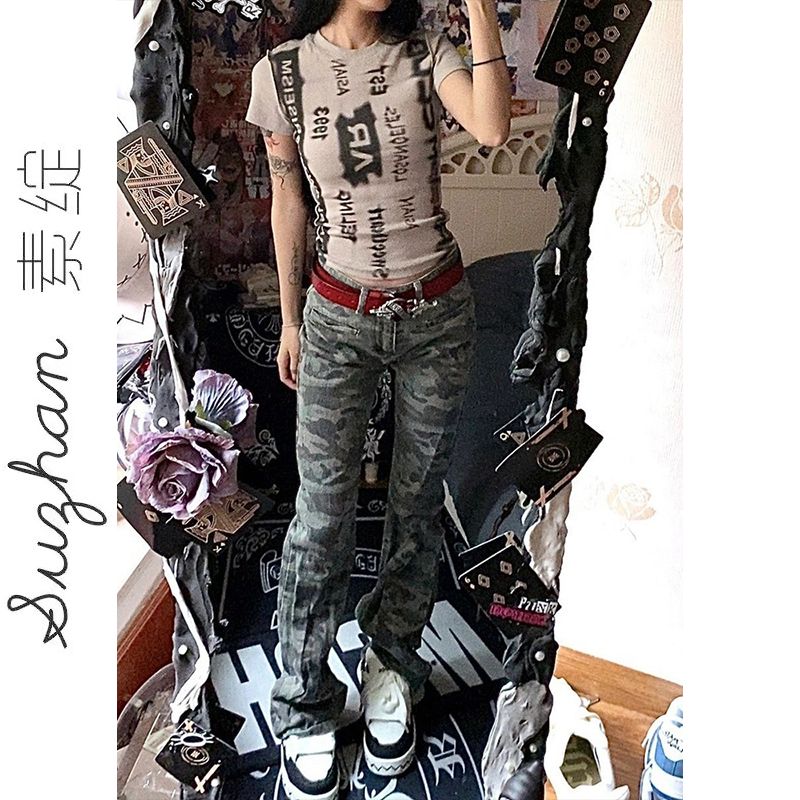復古顯瘦字母印花短袖t恤潮夏季設計感正肩新款外穿百搭短袖t恤衫
