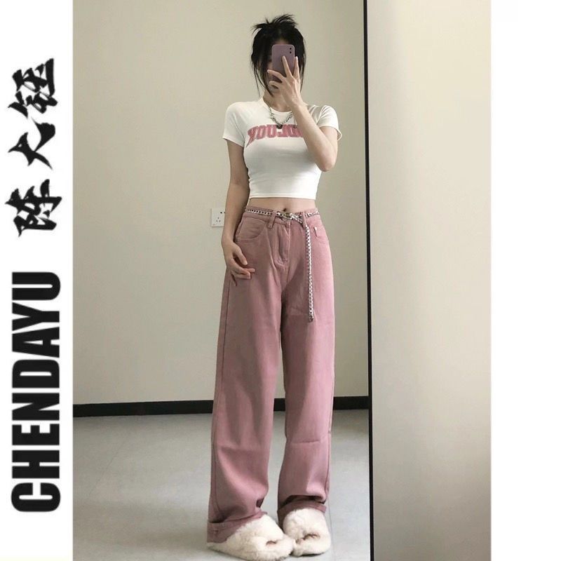 陳大鈺夏季新款小清新美式甜辣圓領短款t恤女短袖印花字母上衣韓