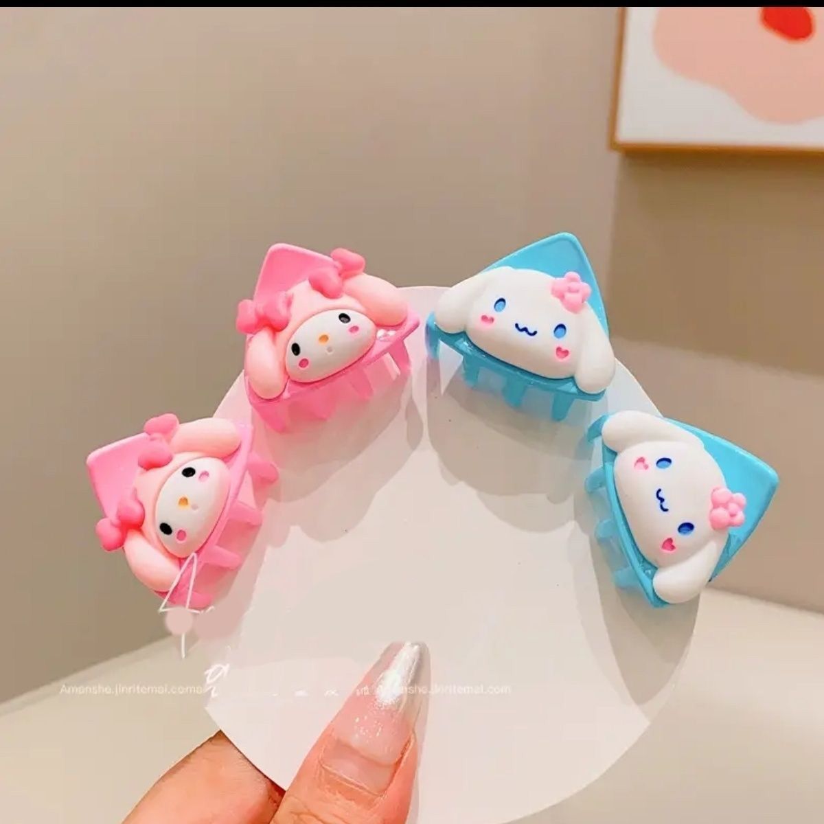 Children's Sanrio Cartoon Cat Ears Small Clip Cute Baby Hair Clip That Doesn't Hurt Broken Hair Princess Bangs Clip Hair Accessories