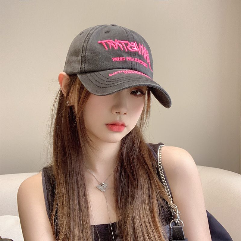棒球帽子女春秋季復古美式深頂大頭圍遮陽百搭顯臉小刺繡鴨舌帽男
