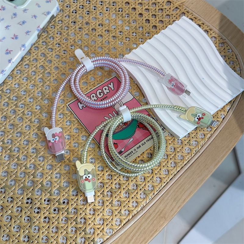 Funny Expression 16/15 Charger Protective Case 14 Data Cable Winding Rope Compatible With Fast Charging 20W_voghion.com