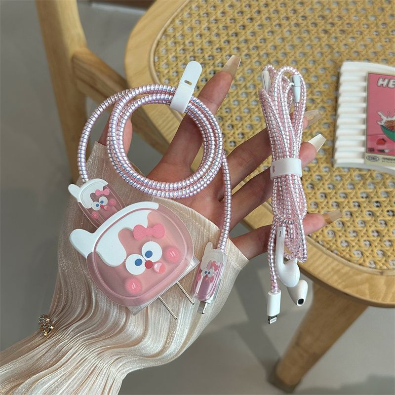 Funny Expression 16/15 Charger Protective Case 14 Data Cable Winding Rope Compatible With Fast Charging 20W_voghion.com
