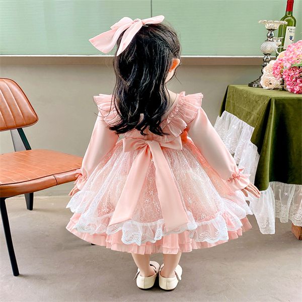 Girls Summer and Autumn Lolita Children's Love Lace Style Puff Skirt Barbie Princess Style Little Loli Princess Skirt