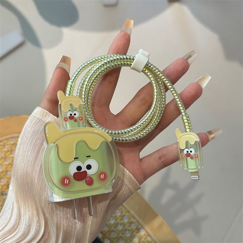 Funny Expression 16/15 Charger Protective Case 14 Data Cable Winding Rope Compatible With Fast Charging 20W_voghion.com