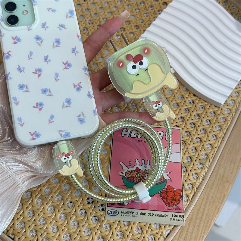 Funny Expression 16/15 Charger Protective Case 14 Data Cable Winding Rope Compatible With Fast Charging 20W_voghion.com