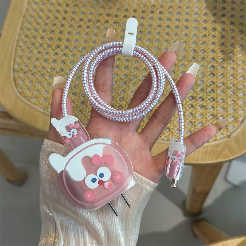 Funny Expression 16/15 Charger Protective Case 14 Data Cable Winding Rope Compatible With Fast Charging 20W_voghion.com