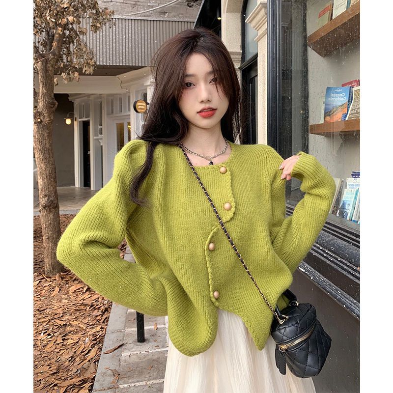 早秋2023年新款高級感超好看設計感炸街軟糯毛衣女秋冬溫柔風上衣