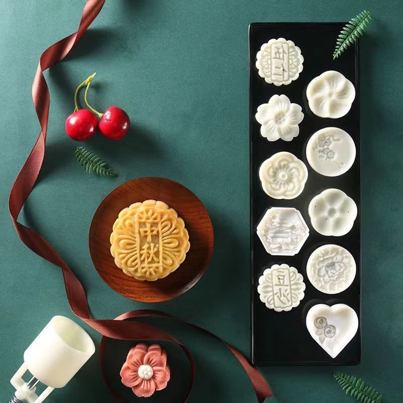 月饼模具手压式家用冰皮绿豆糕2023新款磨具食品级压花型商用烘焙