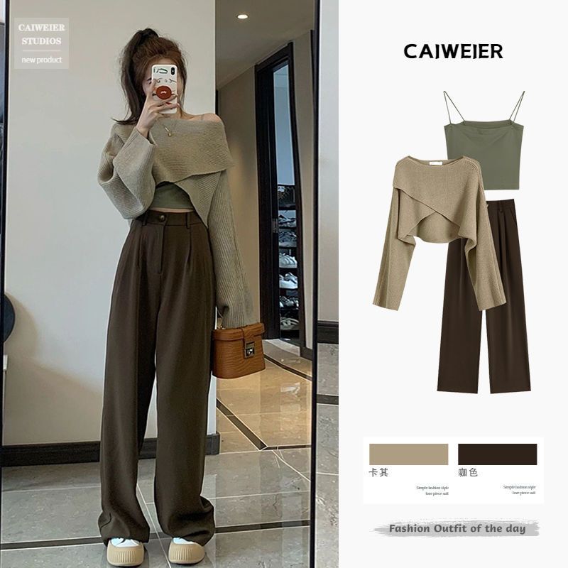 早秋裝女裝2023新款顯瘦輕熟初秋季奶系穿搭上衣寬鬆蝙蝠袖短款